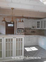 Отделка кухни в деревянном доме